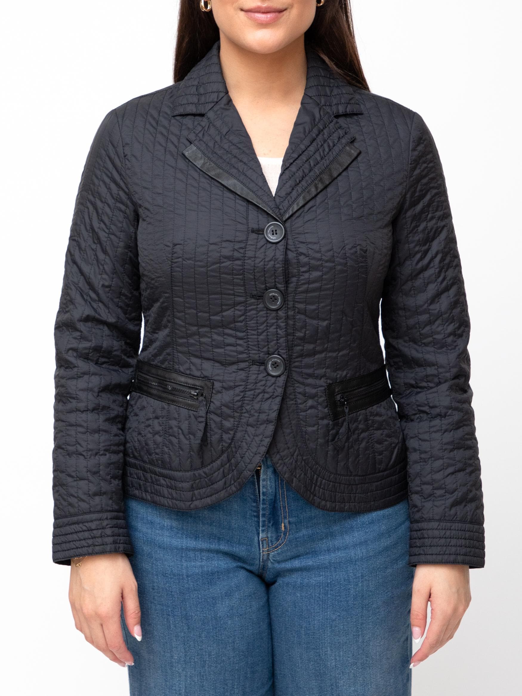 00's quilted cropped jacket - Image 1