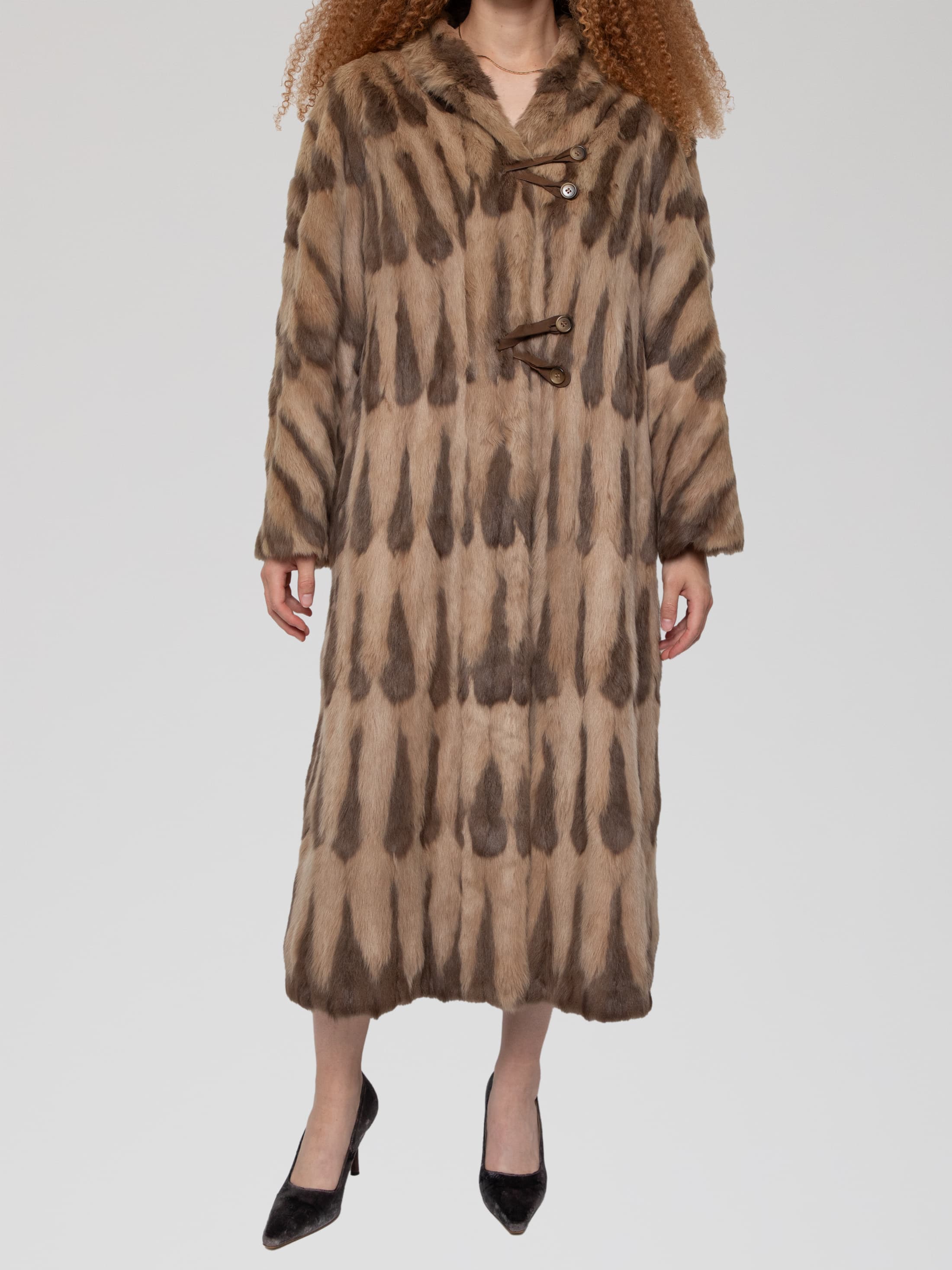 Winter late 70's Fendi Alta Moda brown long mink fur coat - 1 of 1, archival - Image 1