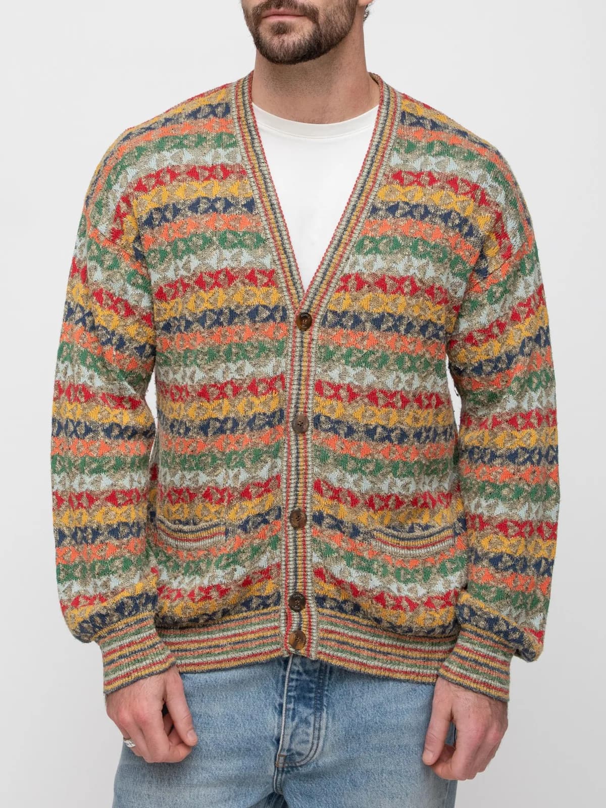 Early 90's cardigan with button closure and patch pockets - Image 1