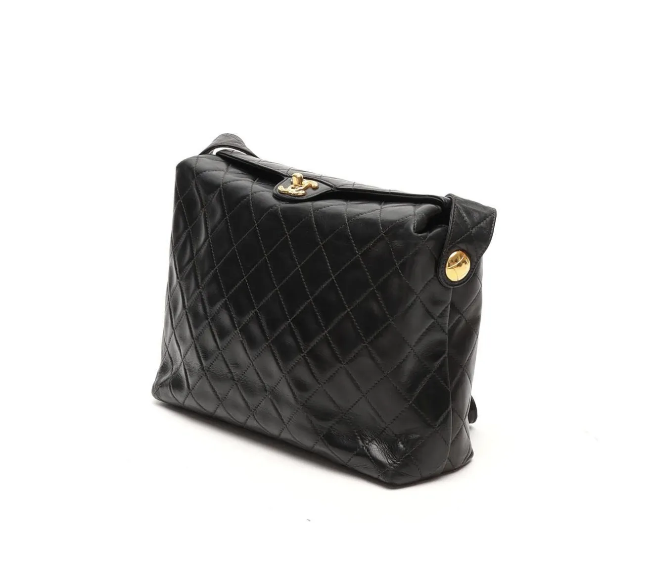 CC Quilted Turnlock Bag - Image 1